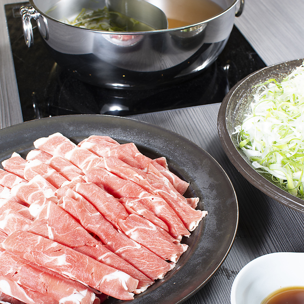 札幌　北海道しゃぶしゃぶ大地　食事
